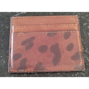 Madewell Dried Cedar Multi Animal Print Card Case-used-Cow Leather